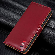 Coque Portefeuille Livre Cuir Etui Clapet L14 pour Huawei Honor 9C Vin Rouge