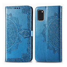 Coque Portefeuille Livre Cuir Etui Clapet L14 pour Samsung Galaxy A41 Bleu Ciel