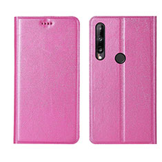 Coque Portefeuille Livre Cuir Etui Clapet L15 pour Huawei Honor 9C Rose