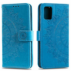 Coque Portefeuille Livre Cuir Etui Clapet L15 pour Samsung Galaxy A51 5G Bleu Ciel