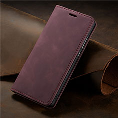 Coque Portefeuille Livre Cuir Etui Clapet L15 pour Samsung Galaxy A71 5G Vin Rouge
