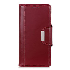 Coque Portefeuille Livre Cuir Etui Clapet L16 pour Samsung Galaxy A41 Vin Rouge