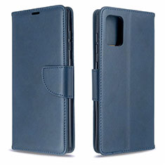 Coque Portefeuille Livre Cuir Etui Clapet L16 pour Samsung Galaxy A71 5G Bleu