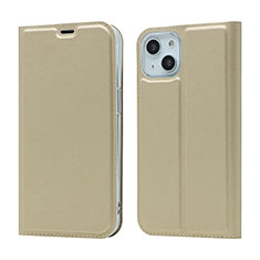 Coque Portefeuille Livre Cuir Etui Clapet L18 pour Apple iPhone 14 Or