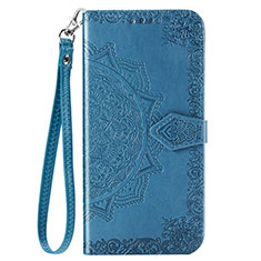 Coque Portefeuille Livre Cuir Etui Clapet L18 pour Huawei Y7p Bleu