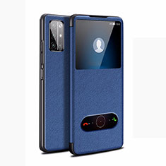 Coque Portefeuille Livre Cuir Etui Clapet L21 pour Huawei Honor 30S Bleu