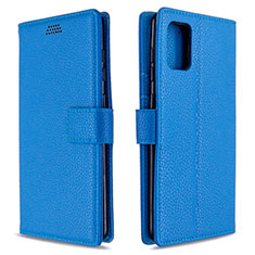 Coque Portefeuille Livre Cuir Etui Clapet L22 pour Samsung Galaxy A71 5G Bleu