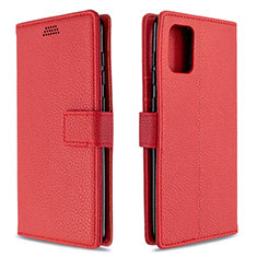 Coque Portefeuille Livre Cuir Etui Clapet L22 pour Samsung Galaxy A71 5G Rouge