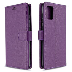 Coque Portefeuille Livre Cuir Etui Clapet L22 pour Samsung Galaxy A71 5G Violet