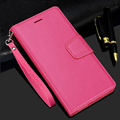 Coque Portefeuille Livre Cuir Etui Clapet L24 pour Samsung Galaxy A41 Rose Rouge