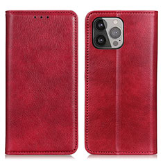 Coque Portefeuille Livre Cuir Etui Clapet L25 pour Apple iPhone 13 Pro Rouge