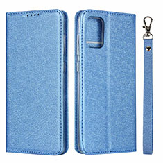 Coque Portefeuille Livre Cuir Etui Clapet L27 pour Samsung Galaxy A71 5G Bleu Ciel
