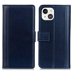 Coque Portefeuille Livre Cuir Etui Clapet L28 pour Apple iPhone 14 Bleu