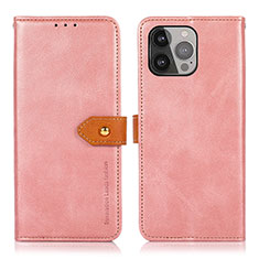 Coque Portefeuille Livre Cuir Etui Clapet L29 pour Apple iPhone 13 Pro Or Rose