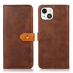 Coque Portefeuille Livre Cuir Etui Clapet L29 pour Apple iPhone 14 Marron