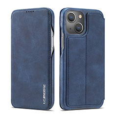 Coque Portefeuille Livre Cuir Etui Clapet LC1 pour Apple iPhone 14 Bleu