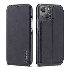 Coque Portefeuille Livre Cuir Etui Clapet LC1 pour Apple iPhone 14 Noir