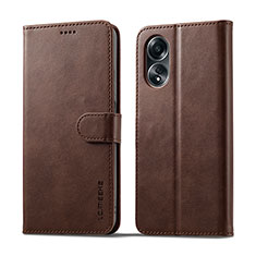 Coque Portefeuille Livre Cuir Etui Clapet LC1 pour Oppo A38 Marron