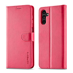 Coque Portefeuille Livre Cuir Etui Clapet LC1 pour Samsung Galaxy A04s Rose Rouge