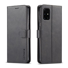 Coque Portefeuille Livre Cuir Etui Clapet LC1 pour Samsung Galaxy M51 Noir