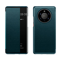 Coque Portefeuille Livre Cuir Etui Clapet LF1 pour Huawei Mate 40 Pro+ Plus Vert