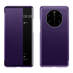Coque Portefeuille Livre Cuir Etui Clapet LF1 pour Huawei Mate 40 RS Violet