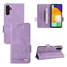 Coque Portefeuille Livre Cuir Etui Clapet LZ3 pour Samsung Galaxy A04s Violet