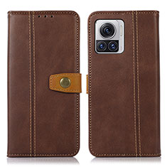 Coque Portefeuille Livre Cuir Etui Clapet M01L pour Motorola Moto Edge 30 Ultra 5G Marron