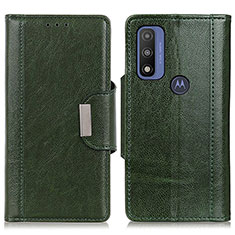 Coque Portefeuille Livre Cuir Etui Clapet M01L pour Motorola Moto G Pure Vert