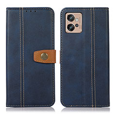 Coque Portefeuille Livre Cuir Etui Clapet M01L pour Motorola Moto G32 Bleu