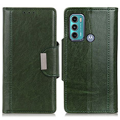 Coque Portefeuille Livre Cuir Etui Clapet M01L pour Motorola Moto G60 Vert