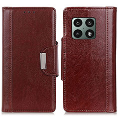 Coque Portefeuille Livre Cuir Etui Clapet M01L pour OnePlus 10 Pro 5G Marron