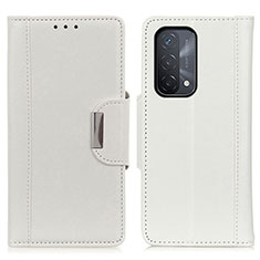 Coque Portefeuille Livre Cuir Etui Clapet M01L pour OnePlus Nord N200 5G Blanc