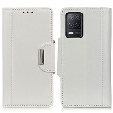 Coque Portefeuille Livre Cuir Etui Clapet M01L pour Realme Q3i 5G Blanc