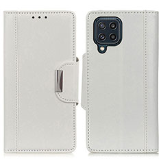 Coque Portefeuille Livre Cuir Etui Clapet M01L pour Samsung Galaxy M32 4G Blanc