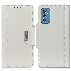 Coque Portefeuille Livre Cuir Etui Clapet M01L pour Samsung Galaxy M52 5G Blanc