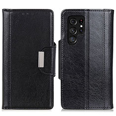 Coque Portefeuille Livre Cuir Etui Clapet M01L pour Samsung Galaxy S23 Ultra 5G Noir