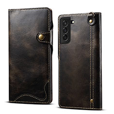 Coque Portefeuille Livre Cuir Etui Clapet M01T pour Samsung Galaxy S21 5G Noir