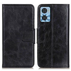 Coque Portefeuille Livre Cuir Etui Clapet M02L pour Motorola Moto E22 Noir