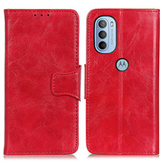 Coque Portefeuille Livre Cuir Etui Clapet M02L pour Motorola Moto G31 Rouge