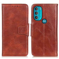 Coque Portefeuille Livre Cuir Etui Clapet M02L pour Motorola Moto G71 5G Marron
