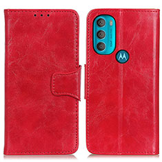 Coque Portefeuille Livre Cuir Etui Clapet M02L pour Motorola Moto G71 5G Rouge