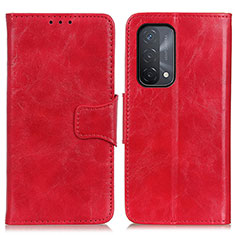 Coque Portefeuille Livre Cuir Etui Clapet M02L pour Oppo A74 5G Rouge