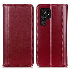 Coque Portefeuille Livre Cuir Etui Clapet M02L pour Samsung Galaxy S21 Ultra 5G Rouge