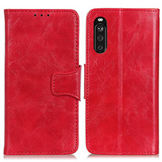 Coque Portefeuille Livre Cuir Etui Clapet M02L pour Sony Xperia 10 III SO-52B Rouge