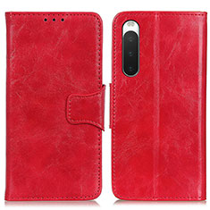 Coque Portefeuille Livre Cuir Etui Clapet M02L pour Sony Xperia 10 IV Rouge