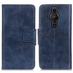 Coque Portefeuille Livre Cuir Etui Clapet M02L pour Sony Xperia PRO-I Bleu