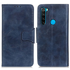 Coque Portefeuille Livre Cuir Etui Clapet M02L pour Xiaomi Redmi Note 8 (2021) Bleu