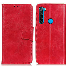 Coque Portefeuille Livre Cuir Etui Clapet M02L pour Xiaomi Redmi Note 8 (2021) Rouge