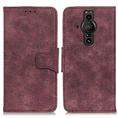 Coque Portefeuille Livre Cuir Etui Clapet M03L pour Sony Xperia PRO-I Violet